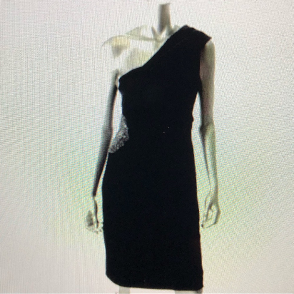 Dark Navy one Shoulder Cocktail dress